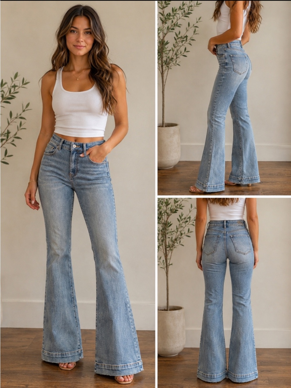 Chelsea & Violet Light Blue Flare Jeans